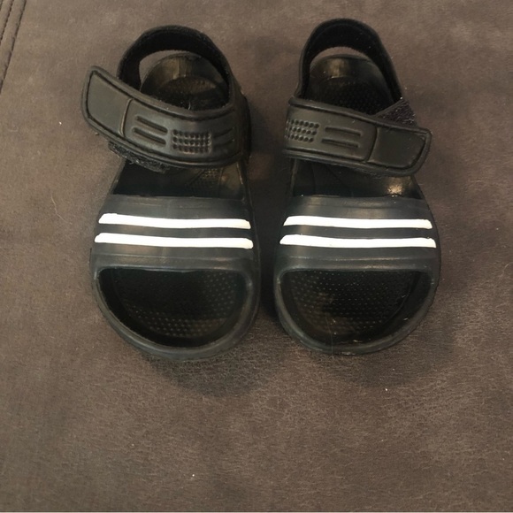 2 for $10 Black and White Toddler Rubber Sandals - Picture 1 of 6